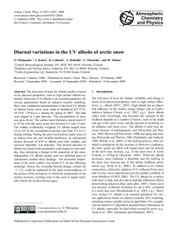 Diurnal variations in the UV albedo of arctic snow