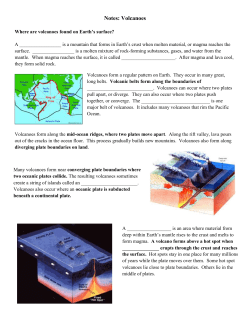 Notes: Volcanoes - Riverdale Middle School