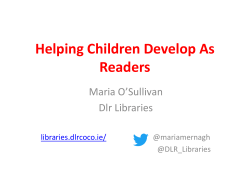 Helping Children Develop As Readers