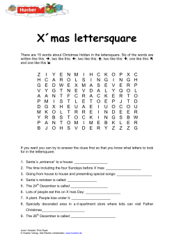 X´mas lettersquare