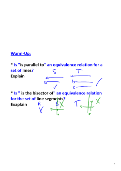 an equivalence relation for a set of lines?