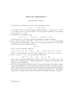 MATH 319 ASSIGNMENT 3 1. Use separation of variables to solve