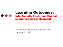 DSA Fall 2010 Retreat -- Learning Outcomes