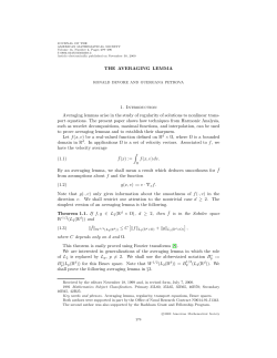 The Averaging Lemma