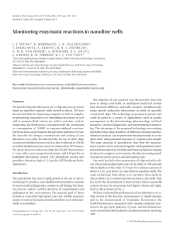 Monitoring enzymatic reactions in nanolitre wells