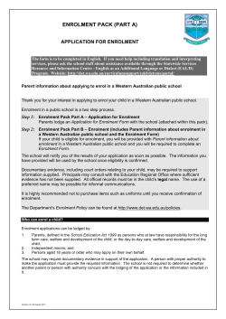 enrolment pack (part a) - Little Grove Primary School