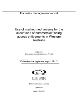se of market mechanisms for the allocation of commercial fishing