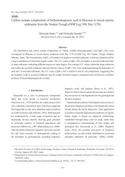 Carbon isotope composition of bishomohopanoic acid in Miocene to