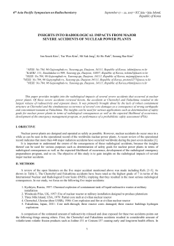 insights into radiological impacts from major severe