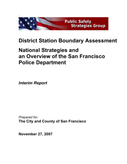 District Station Boundary Assessment National Strategies and an