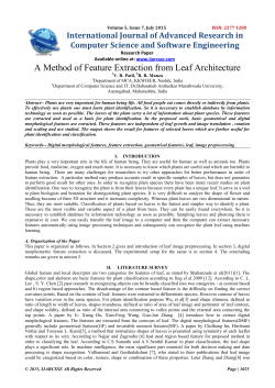 A Method of Feature Extraction from Leaf Architecture