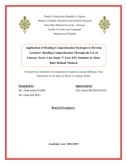 Application of Reading Comprehension Strategies to Develop