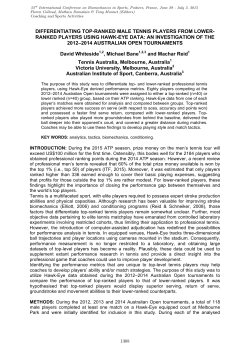 differentiating top-ranked male tennis players from lower