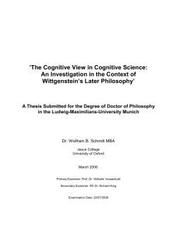 The Cognitive View in Cognitive Science: An Investigation in the