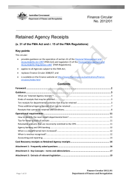 Retained Agency Receipts