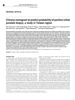 Chinese nomogram to predict probability of positive initial prostate