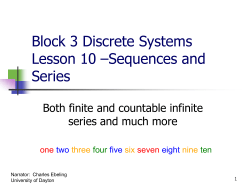 Block 3 Discrete Systems Lesson 7a &ndash; Problem Exercises in