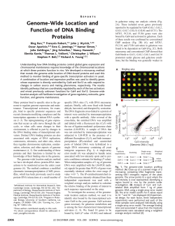 Genome-Wide Location and Function of DNA Binding Proteins