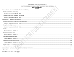 TRS Workgroup Recommendations Changes After Public Comment