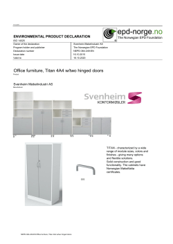 Office furniture, Titan 4A4 w/two hinged doors
