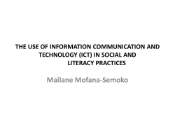 the use of information communication and technology
