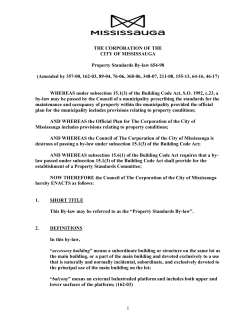 Property Standards - City of Mississauga