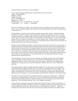 College of Business book Review by Jayne Zanglein Title