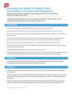 Icreasing the Uptake of Herpes Zoster Vaccinations via