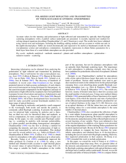 polarized light reflected and transmitted by thick