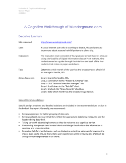 Cognitive Walkthrough