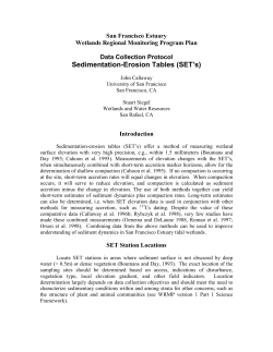 Data Collection Protocol - Wetlands Regional Monitoring Program