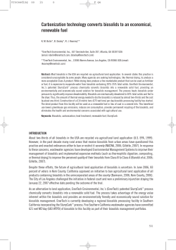Carbonization technology converts biosolids to an