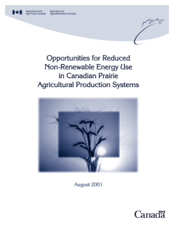 opportunities to reduce non-renewable energy use in Canadian