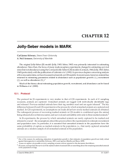 Chapter 12 - Jolly-Seber models