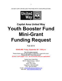 Capital Area United Way Youth Booster Fund Individual Mini