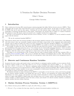 A Notation for Markov Decision Processes
