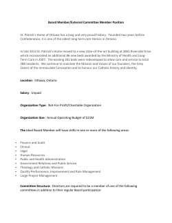 Board Member/External Committee Member Position St. Patrick`s