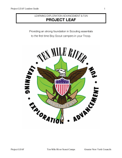 project leaf - Ten Mile River Scout Camps