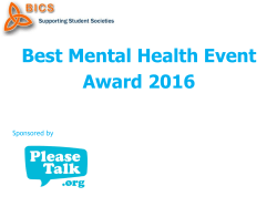 BICS Presentation Please talk Mental Health Award