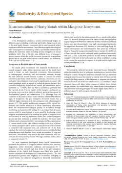 Bioaccumulation of Heavy Metals within Mangrove Ecosystems