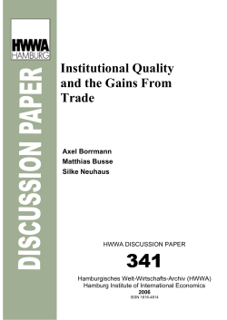 Institutional Quality and the Gains From Trade