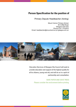 Primary Depute Headteacher (Acting)