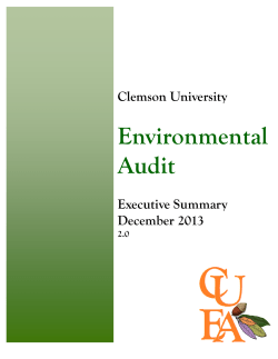 Environmental Audit - Clemson University