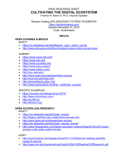 PHSC Resource Sheet - Fredrick W. Baker III, Ph.D.