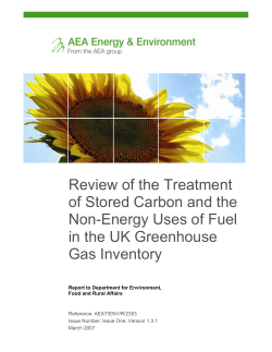 Review of the Treatment of Stored Carbon and the Non - UK-Air