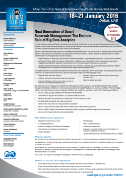 18&ndash;21 January 2016 - Society of Petroleum Engineers