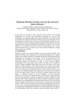 Membrane filtration of surface water for the removal of