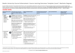 Course Learning Outcomes Template (Level 7&ndash;Bachelor