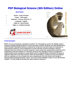 PDF Biological Science (6th Edition) Online