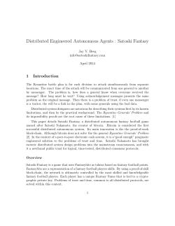 Distributed Engineered Autonomous Agents : Satoshi Fantasy